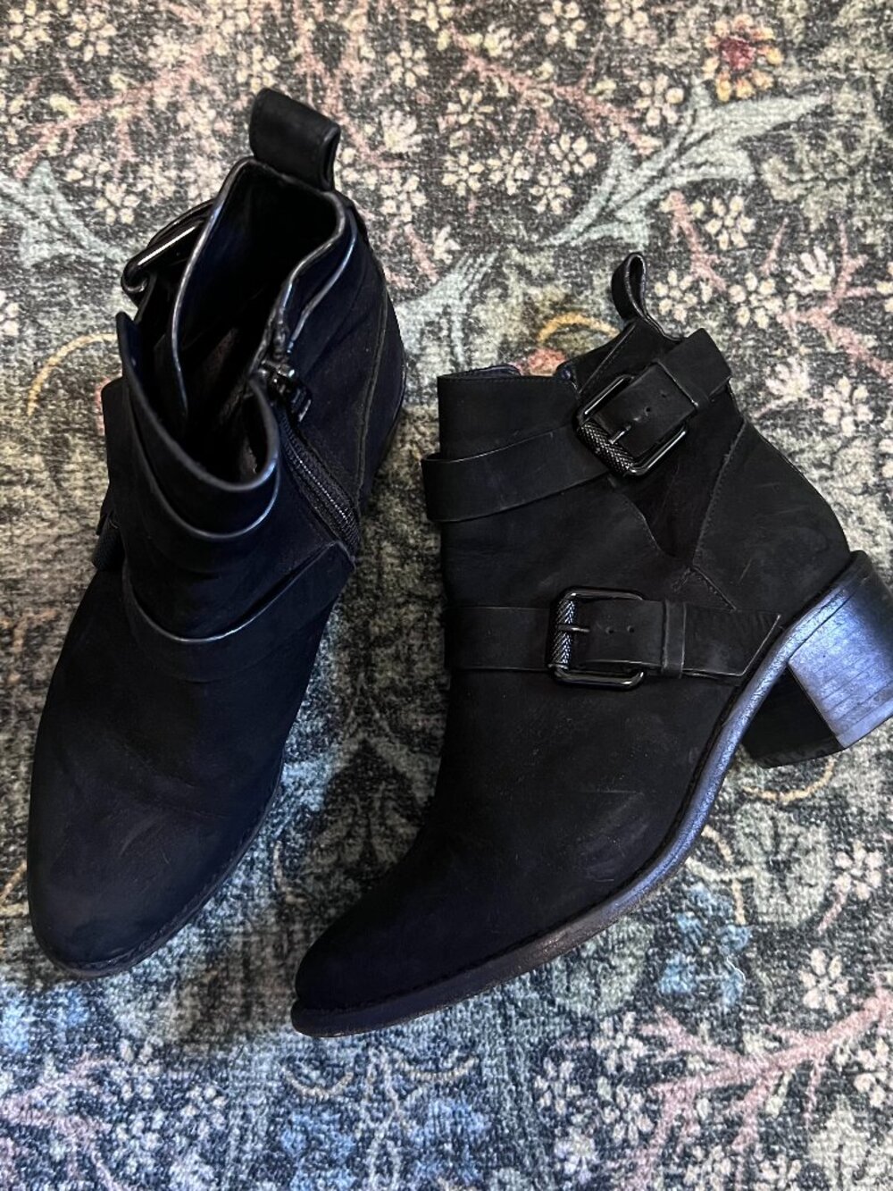 Allsaints Suede Buckle Boots